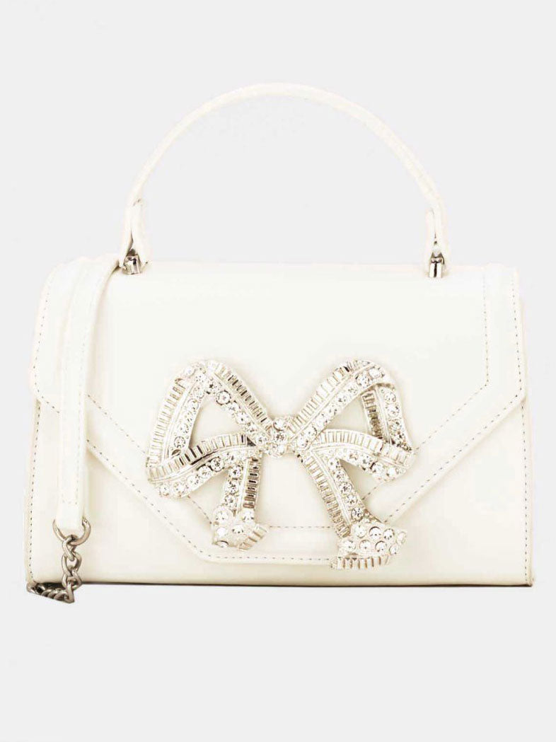 Miriam - Liten handväska med konstgjord rosett